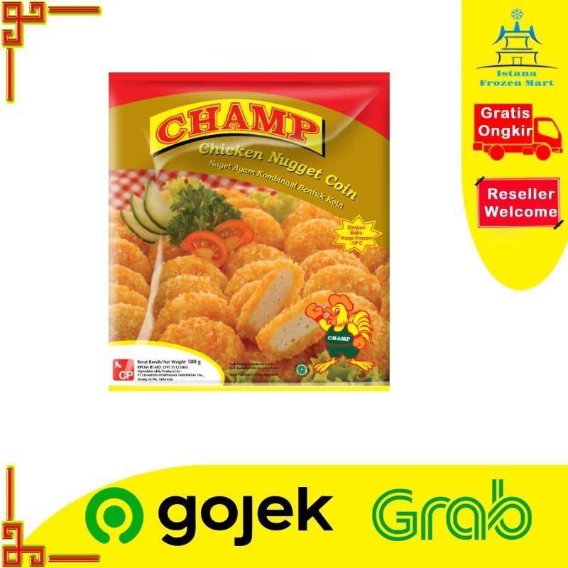 

Chicken Nugget Coin CHAMP Ayam Naget Koin 500 GR