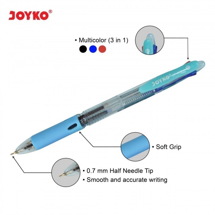 

Pulpen 3 Warna Joyko Trico BP-199