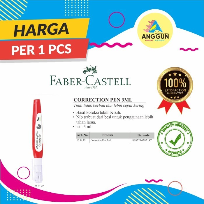 

Tip X Fabercastell / Correction Fluid Pen 3Ml 169419