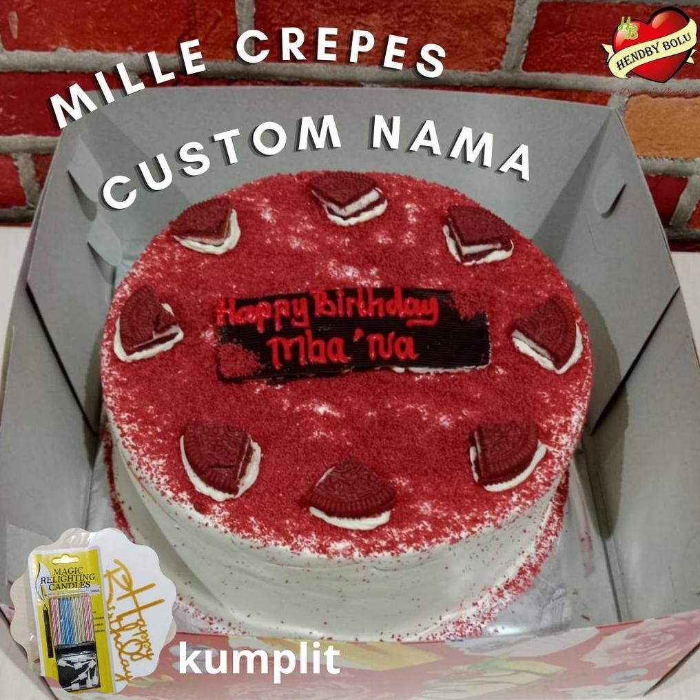 

Beli 2 Lebih Murah [ Custom Nama ] Mille Crepes / Kue Crepes / Mille Crepes / Slice Cake / Kue Potong / Coklat / Redvelvet / Matcha / Kue Ulang Tahun / Birthday Cake / Kue Ultah / Chocolate Cake / Termurah Paling Murah