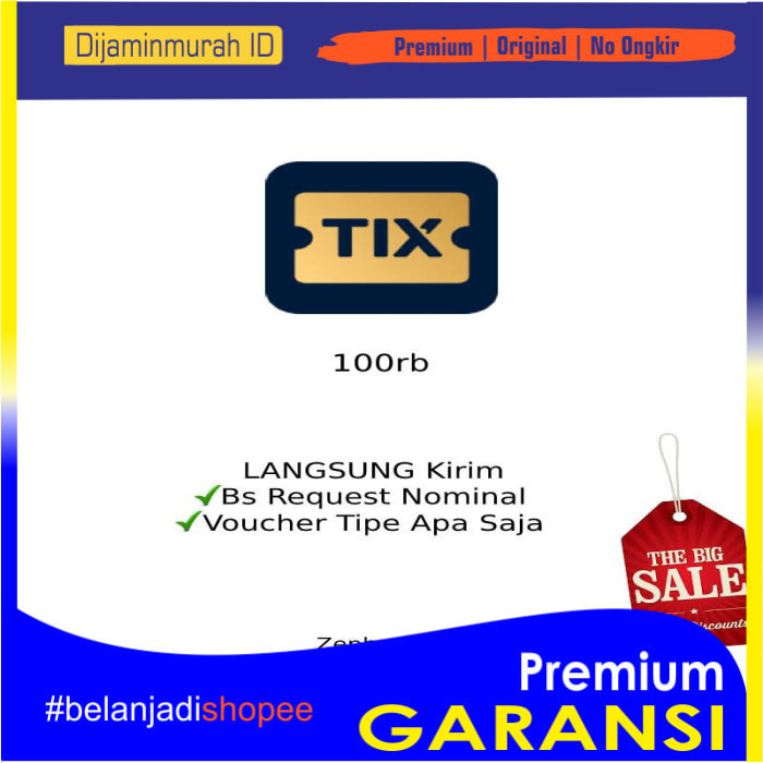 [Cek Deskripsi] Voucher Saldo Tix Id 100Rb Langsung Diproses