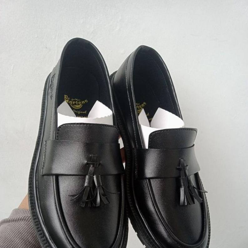 Diskon Freebox Sepatu Pria Docmart,Dr Martin, Loafers Black Smooth Free Box//Sepatu Pria Dr.Martin, 