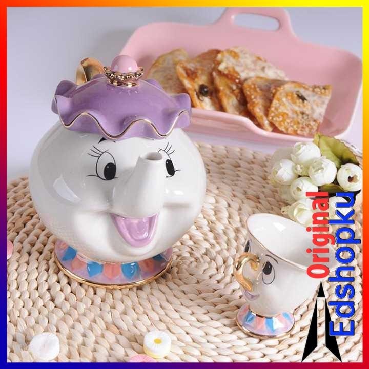 1 Set Kado Teko Cangkir Teh Keramik Potts Kettle Cup