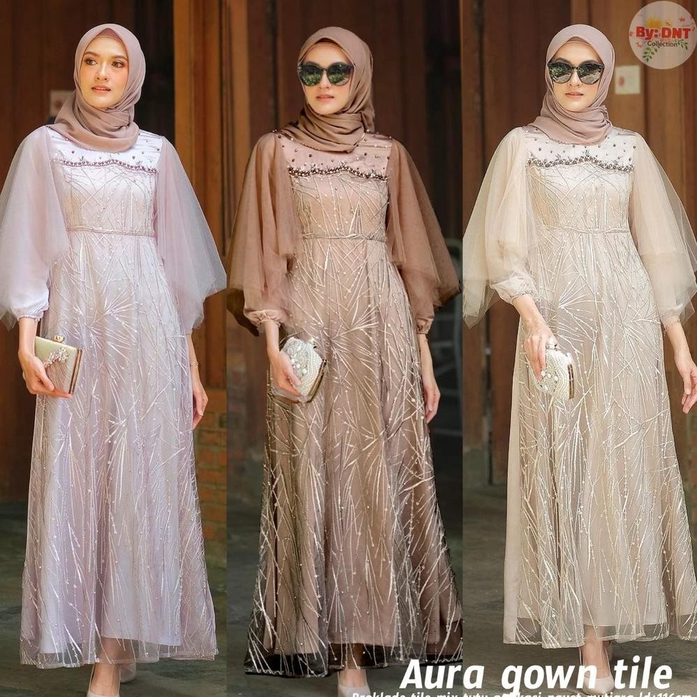 ORIGINAL SISILIA - JUMBO READY GAMIS BROKAT NADINE LUNA VEKKA MODEL TERBARU | GAMIS WANITA MUSLIMAH 