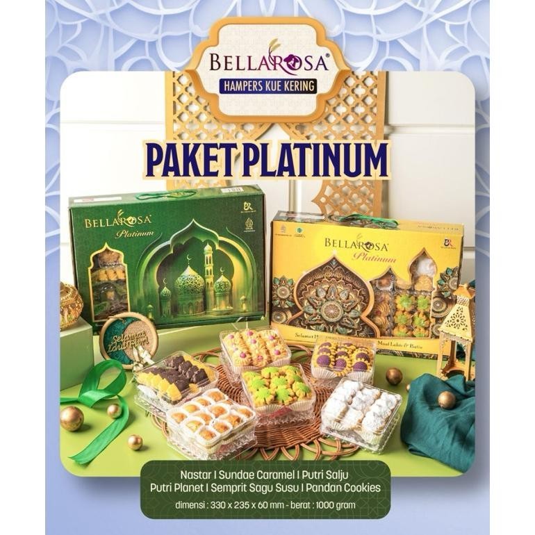 

ORIGINAL GSK - BELLAROSA PAKET PLATINUM / HAMPERS LEBARAN / PAKET KUE KERING VL36