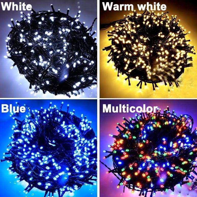 Big Ramadhan Sale Lampu Led Lampu Tumblr Kabel Hitam 10 Meter 100 Led / Lampu Hias / Lampu Hias Nata