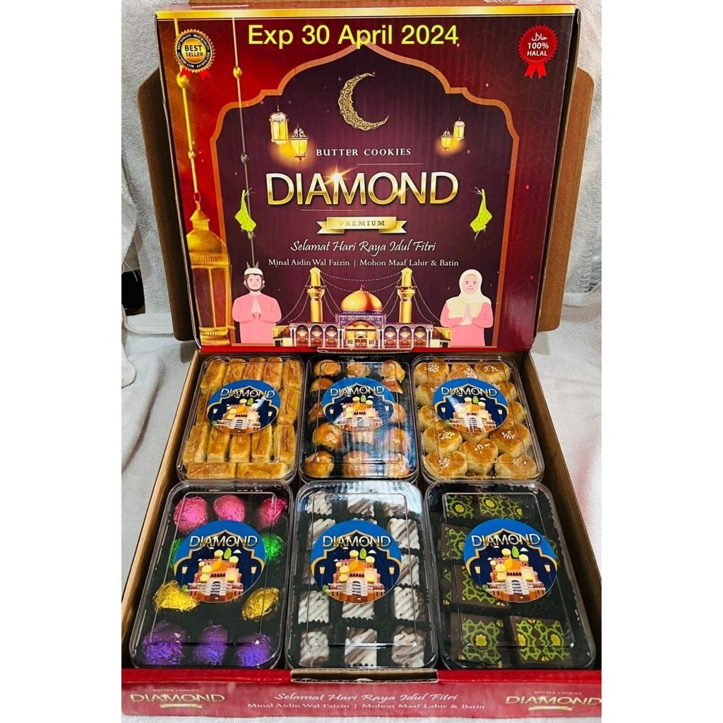 

Limited! Kue Lebaran Premium DIAMOND 1 Box isi 6 Toples New