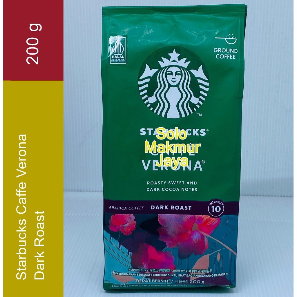 

STARBUCKS® CAFFÈ VERONA Dark Roast Kopi Bubuk Sachet Bag 200g 200 gram Promo Banting Harga 100% Original