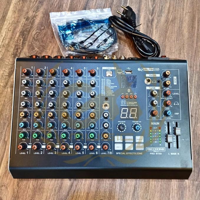 Recording Tech Pro-Rtx8 8 Channel Professional Audio Mixer