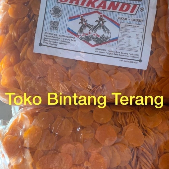 Kerupuk Krupuk Mentah Rasa Bawang Srikandi Merah Oren 1 Bal Ball 5 Kg