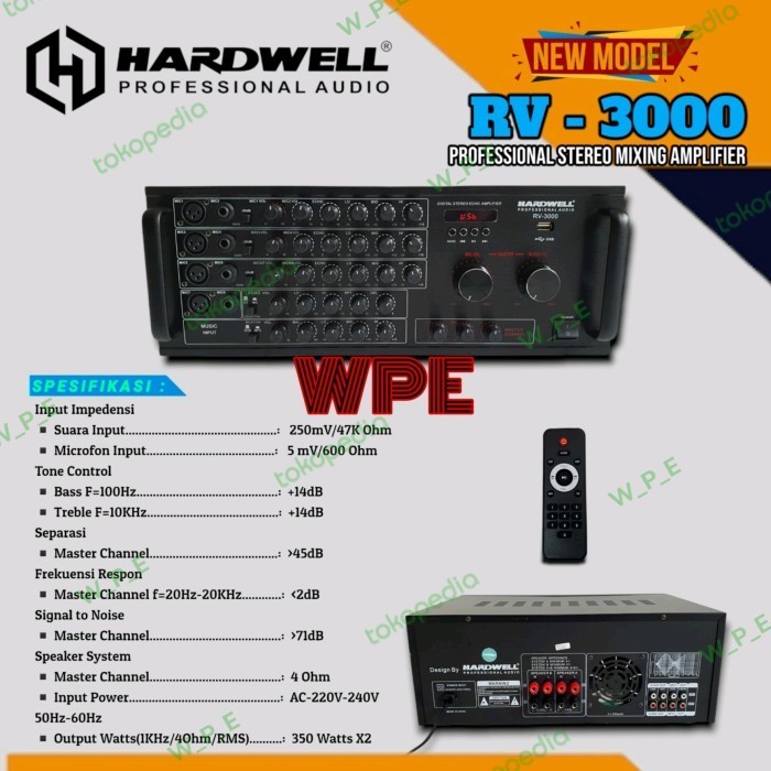 amplifier hardwell rv3000 hardwell rv 3000 original