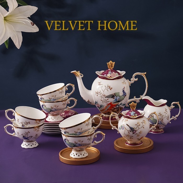 

Teacup Full Set Cangkir Burung Phoenix Hampers Kado Natal Gift Imlek