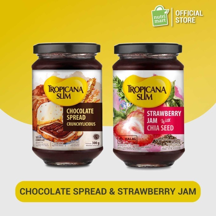 

Slim Chocolate Spread 300Gr + Strawberry Jam 375Gr