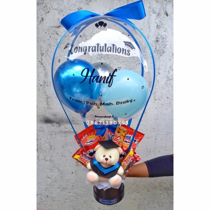 

[2 Jam Jadi] Bucket Balon Graduation/Buket Balom/Kado Wisuda/Kado