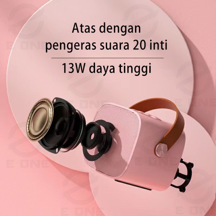 E One Mini Speaker Karaoke Bluetooth Full Bass Portable Wireless Terlaris R0324B