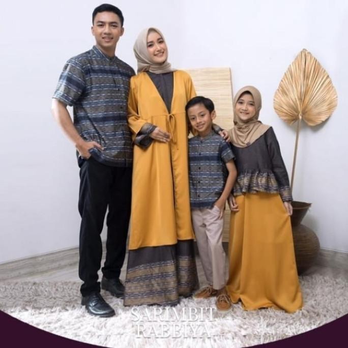 Sarimbit Keluarga Elzatta Hijab Ori Sarimbit Rabbiya Gamis Anak M Stok Terbatas