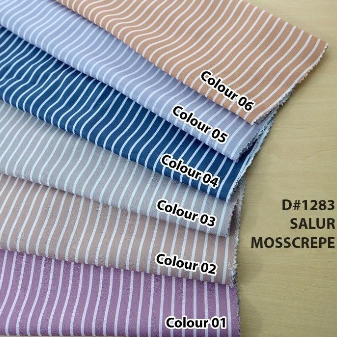 

Terlaris Kain Printing Mosscrepe- Kain Print Motif Salur D-1283(Per 0,5 Meter) Berkualitas