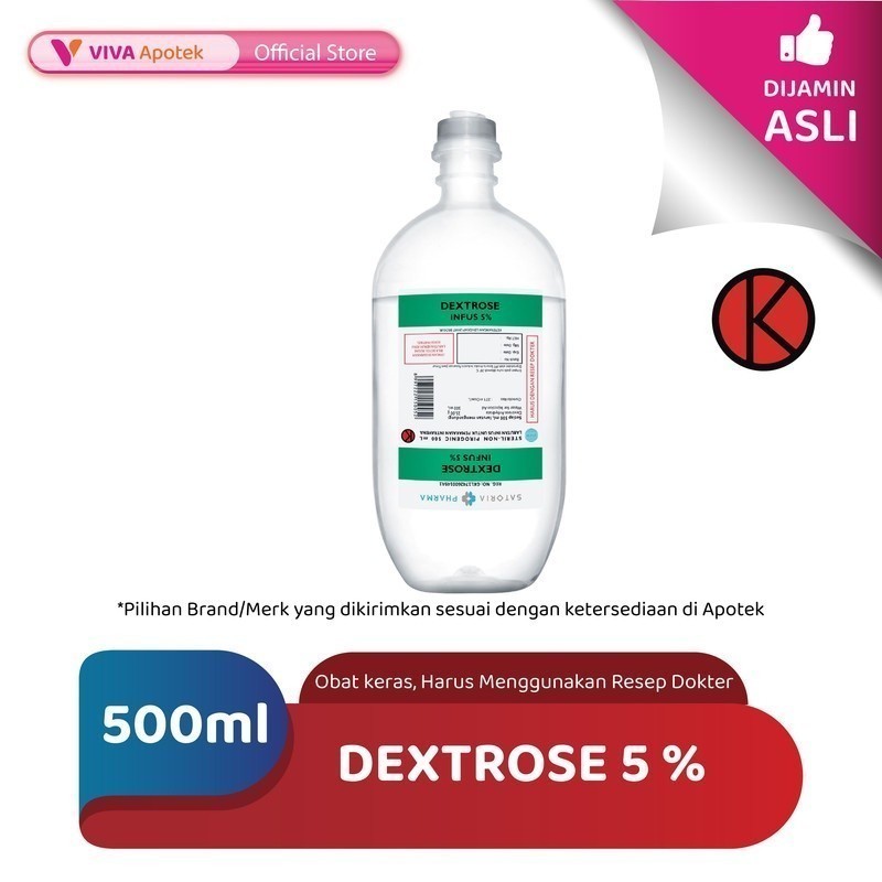 Dextrose 5 % / Sumber Energi / Gula (500 ml)