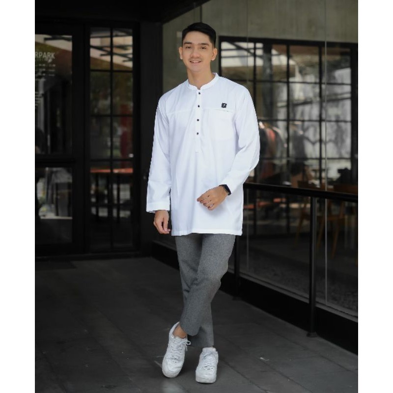 Baju Koko pria model kurta Pakistan polos warna model terbaru 2024