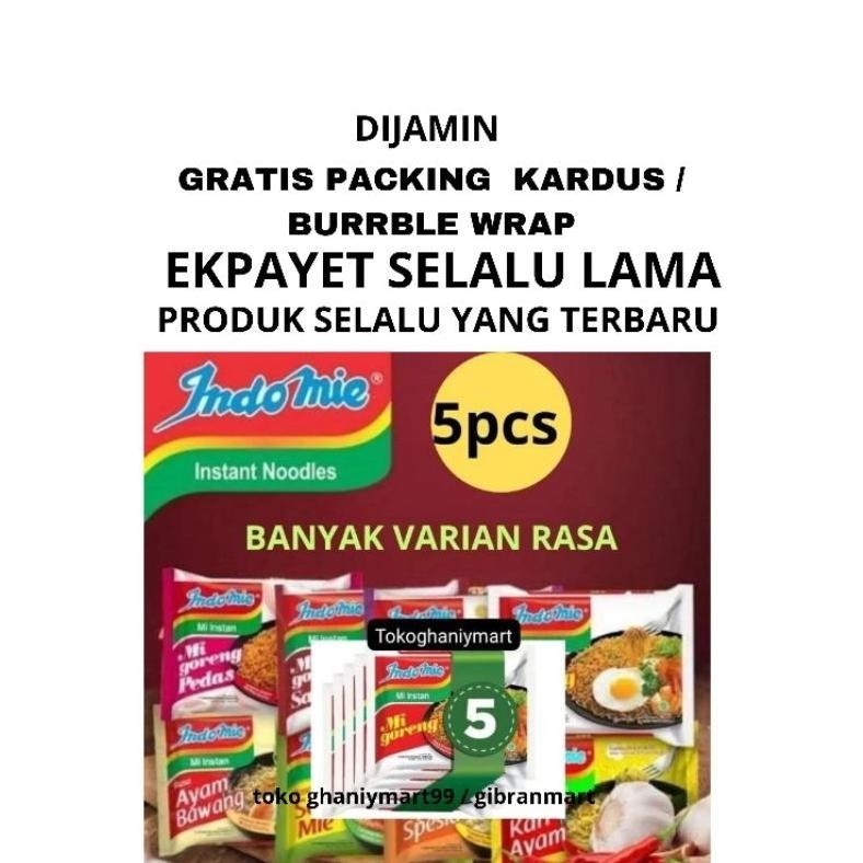 

Promo Indomie Goreng Paket 5 Pcs Banyak Rasa Goreng Geprek Soto Rendang Kare Aceh Asli