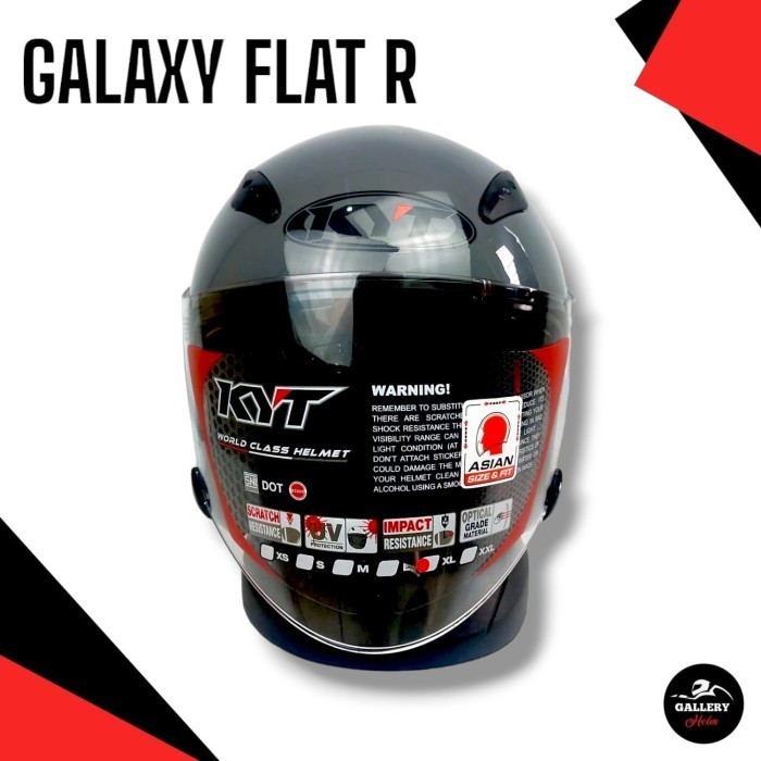 promo Helm Kyt Galaxy Flat R Gorila Grey Glossy Kyt Galaxy Solid