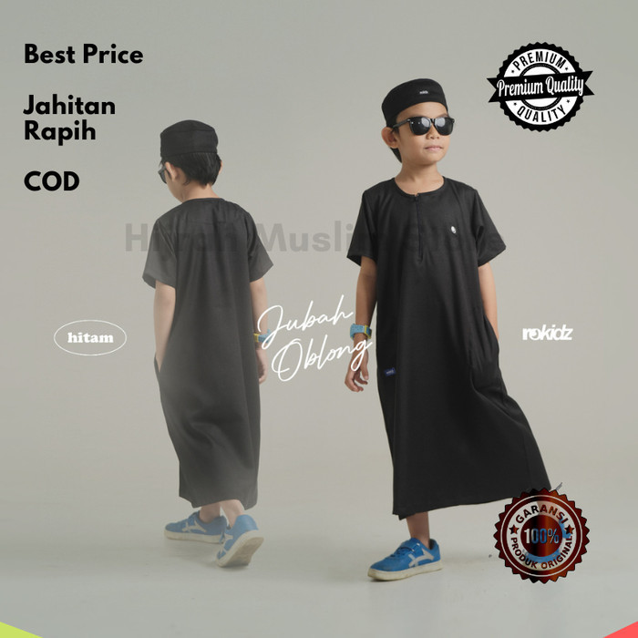 promo Baju Jubah Gamis Muslim Anak Laki Laki Cowok Bahan Katun Madinah ROSAL