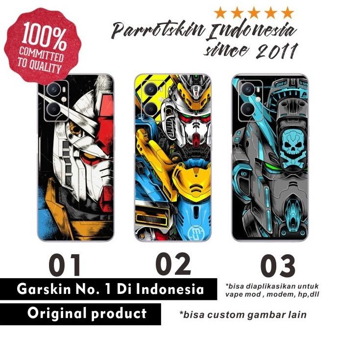 Garskin realme 5 6 7 8 9 9i gt gt dll Gundam sticker case Casasofia