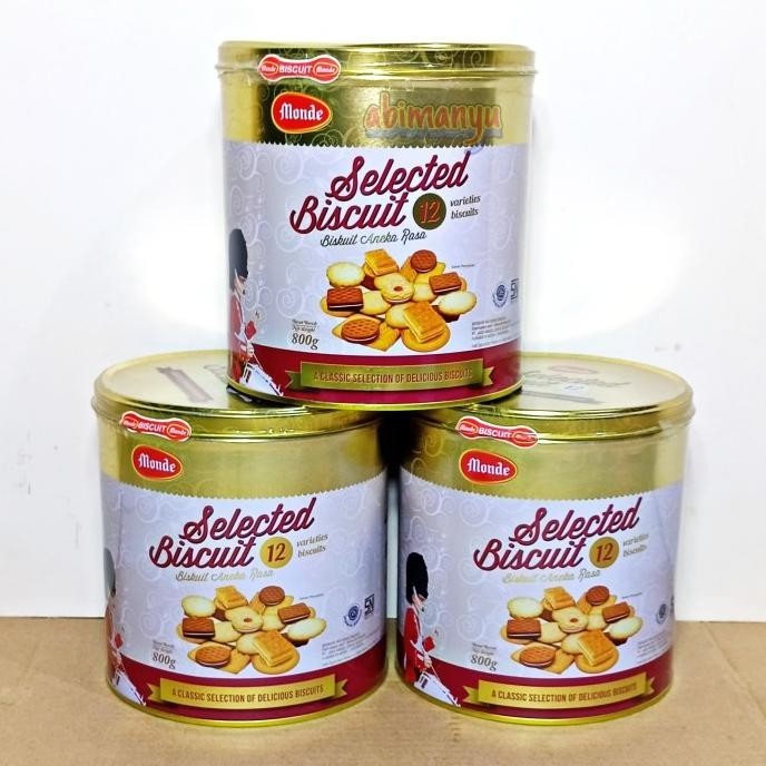 

biskuit monde selected gold kaleng 800 gram