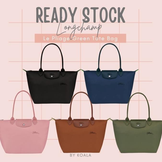 [READY STOCK] Tas Longchamp Le Pliage Green Tote Bag