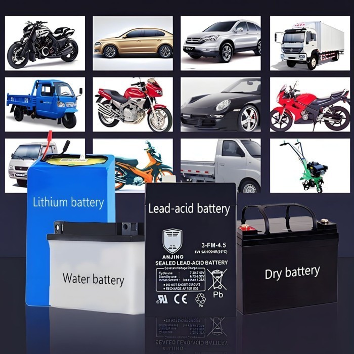 Cas Aki Battery Charger Aki Mobil Motor 260W 12V/24V 200AH Anjing