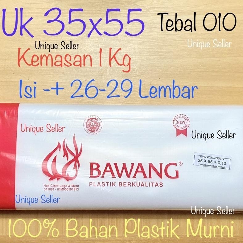 Bisa Cod Plastik Pe Beras Bawang Tebal 10 Uk 35X55 (10 Kg) / Kantong Plastik Pe Bawang Uk 10 Kg Teba