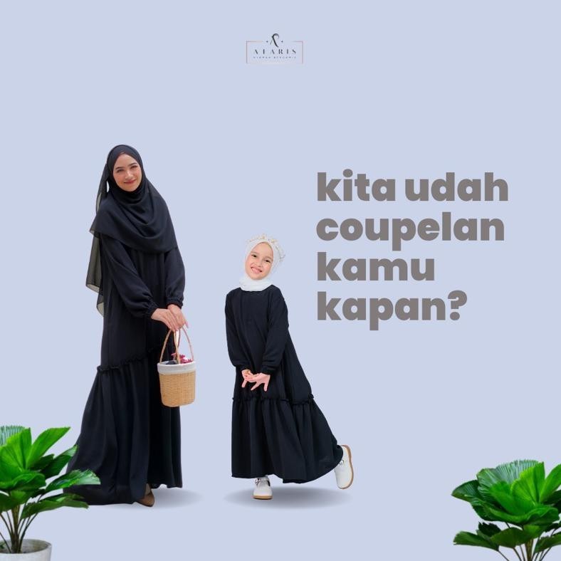 Promo Akhir Tahun Layla Dress Kids / Gamis Anak / Gamis Crinkle Anak / Baju Muslim Anak Ironless / G