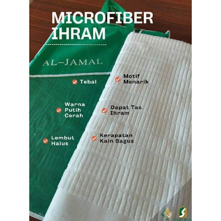 Promo Akhir Tahun Kain Ihram Pria Dewasa Kain Ihrom Microfiber Kain Ihram Premium Halus Lembut Kain 