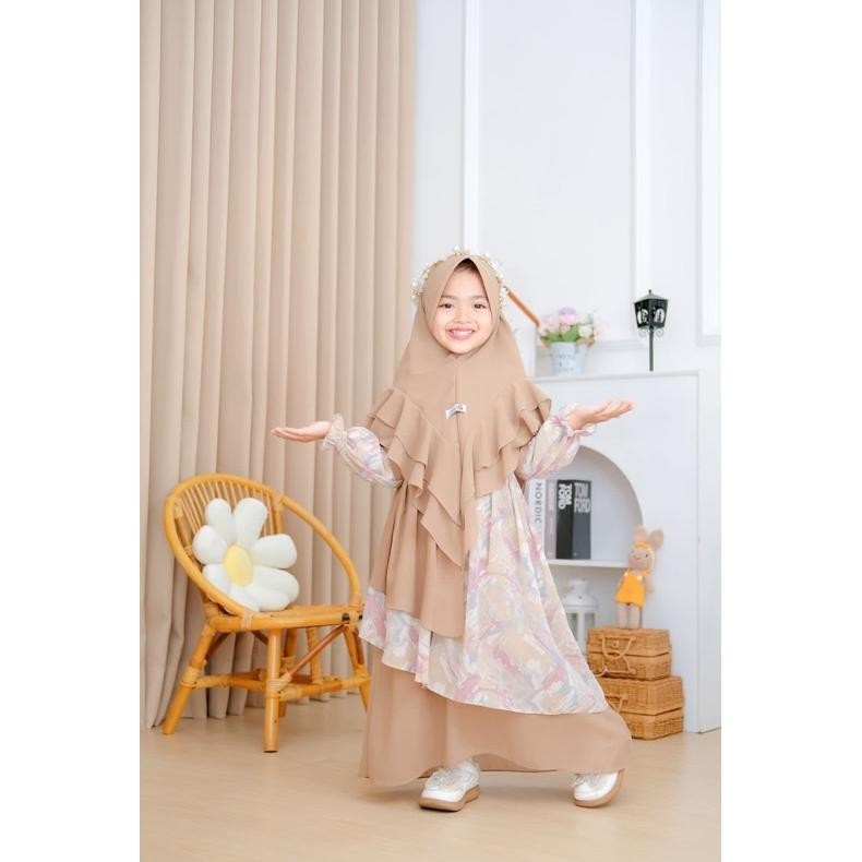 Diskon Besar Gamis Syari Anak Khanza Babyel/Gamis Syari Premium/Gamis Anak Babydoll/Gamis Anak Polos