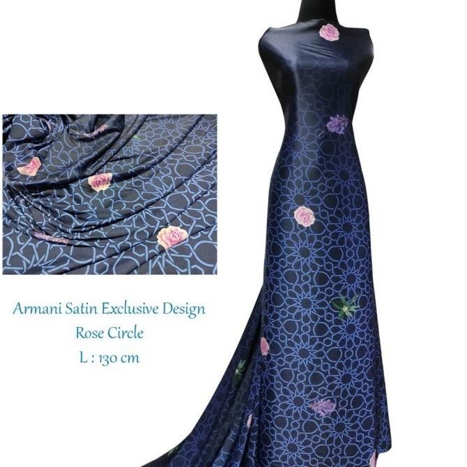 

Terbaru Kain Print Bunga Sutra / Syarif Satin - Rose Circle (Per 0,5 Meter) Original
