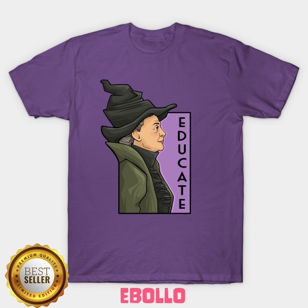Baju Kaos Tshirt Educate Harry Potter Professor Minerva Mcgonagall Distro Cotton Combed Premium Kaos