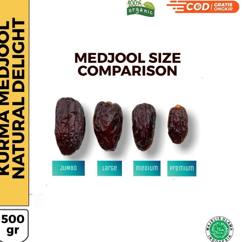 

Kurma Medjool Natural Delight 500Gr / Kurma Medjool Natural / Kurma Medjoul / Kurma Medjol / Kurma Medjool Palestin / Kurma Albani / Kurma Elshanum Terbaru