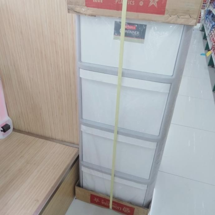 LEMARI PAKAIAN PLASTIK 4 SUSUN LION STAR SYUKURSTORE33
