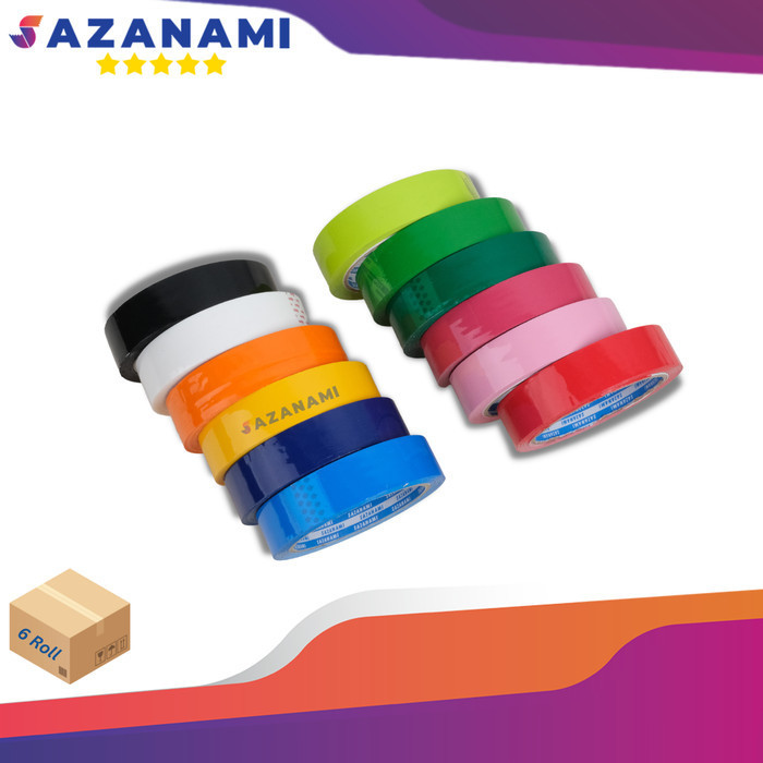 

1 Pa Isolasi Warna 1" Inch 24Mm X 50M Sazana Lakban Warna Warni