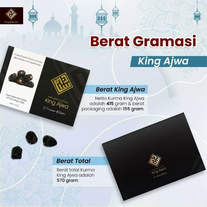 

KURMA AJWA KING SALMAN PREMIUM KURMA NABI 500GRAM