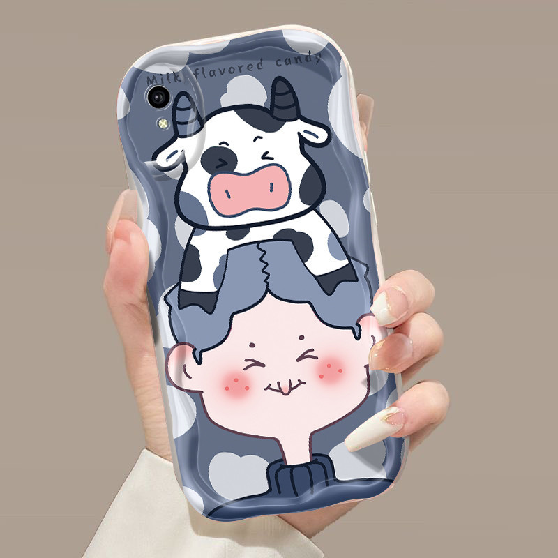 Casing Hp VIVO Y91C Y90 Y1s Case pola sapi dan perempuan Softcase tahan guncangan baru pelindung Kes