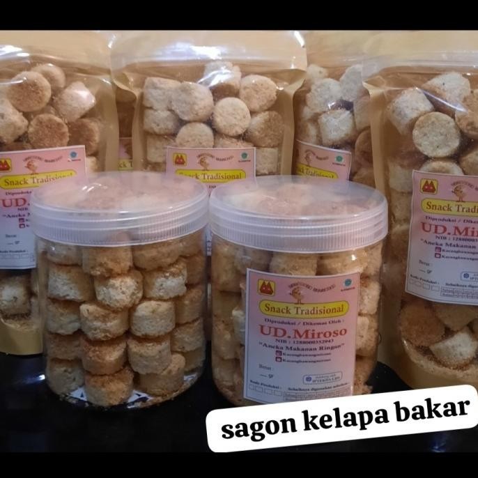 kue sagon kelapa bakar mini toples UD.Miroso GK