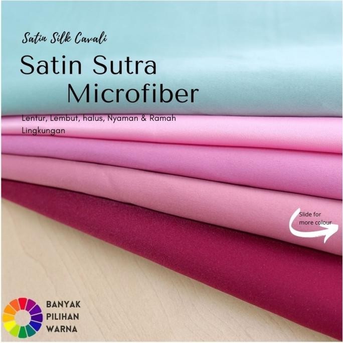 

Kain Sutra Microfiber / Satin Sutra Microfiber (Per 0,5 Meter) Stok Terbatas