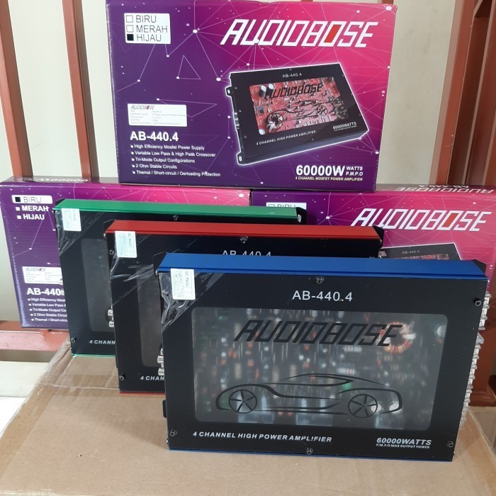 Promo Power 4 Ch Audiobose Ab-1290 Amplifier Audiobose Power Mobil Amplifier