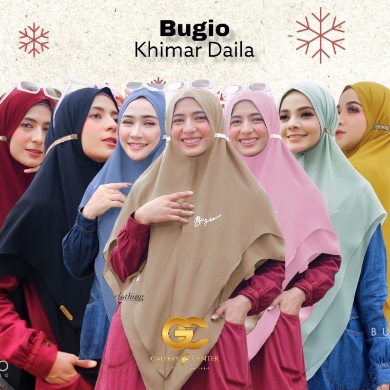 NEW PREMIUM DAILY HIJAB DAILA KHIMAR BERGO Original By Bugio Clothing. Bergo kekinian for daily wear