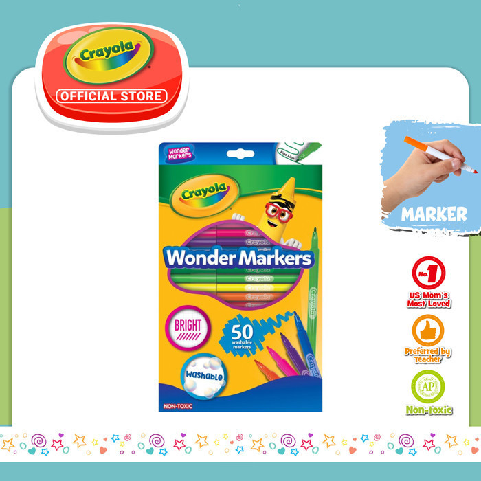 

Spidol Warna Crayola 12Ct Colors Wonder Markers