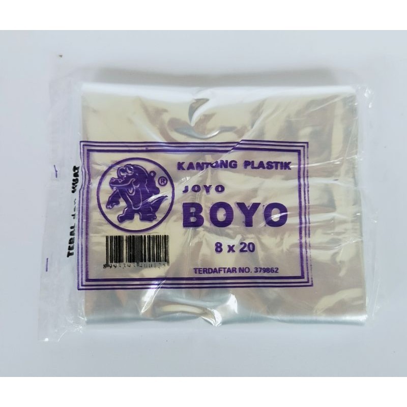 Plastik PP Boyo Plastik Bening Ukuran 8x20 seperempat kg