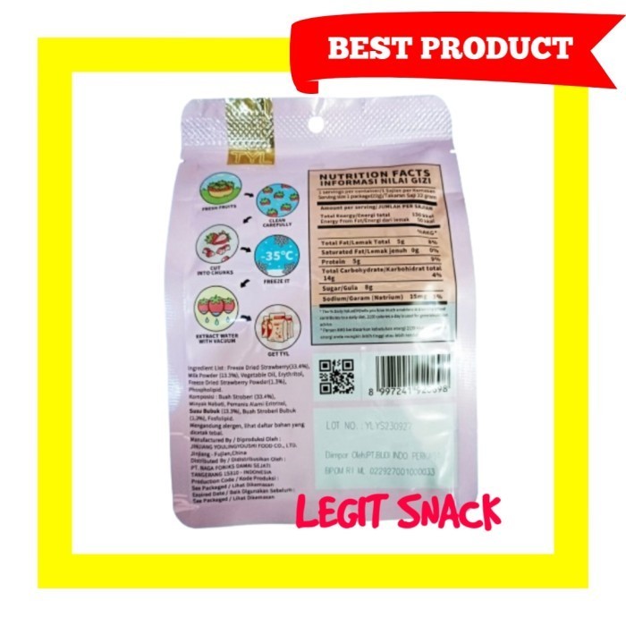 

TERJAMIN KERIPIK STRAWBERRY HALAL / KRIPIK BUAH STROBERI / URSNACKS DRIED FRUIT