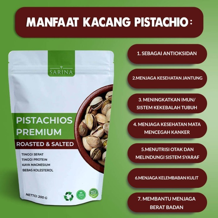 

STOK TERBATAS Kacang Pistachio Asin Panggang 500 Gram