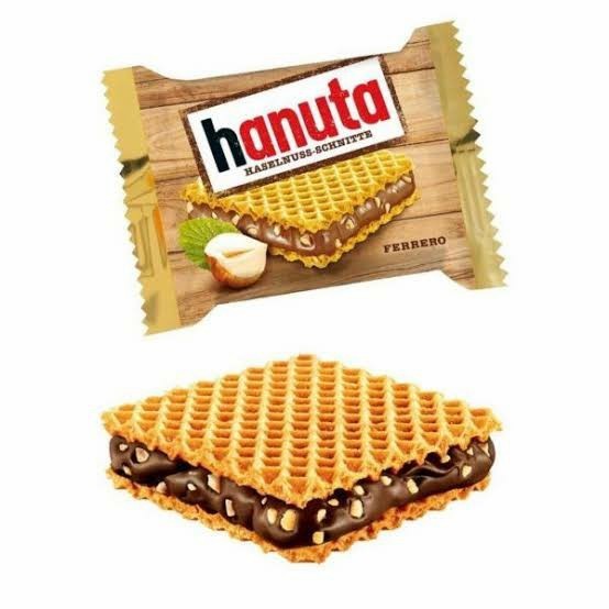 

BERKUALITAS [200gr] Ferrero Hanuta Minis - Wafer Waffle Kacang Hazelnut Cokelat